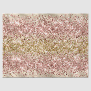 Glam Girly Gold Pink Glitter Sparkle Confetti Tissuepapier