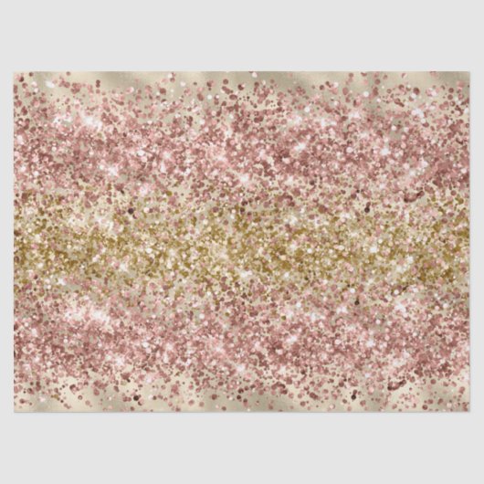 Glam Girly Gold Pink Glitter Sparkle Confetti Tissuepapier (Voorkant)