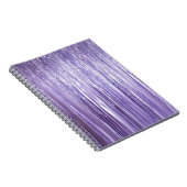Glam Girly Lavender Tinsel Stripes Notitieboek (Rechterzijde)