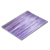 Glam Girly Lavender Tinsel Stripes Notitieboek (Linkerzijde)