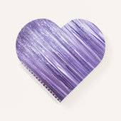 Glam Girly Lavender Tinsel Stripes Notitieboek (Voorkant)