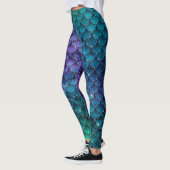 GLAM GIRLY OCEAN BLUE GLITTER MERMAID LEGGINGS (Links)
