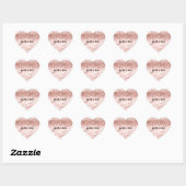 Glam Girly Pink Glitzy Glitter Sparkle Confetti Hart Sticker (Vel)