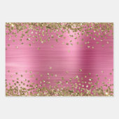 Glam Girly Pink Gold Luipaard Inpakpapier Vel (Voorkant 3)