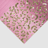 Glam Girly Pink Gold Luipaard Tissuepapier (Detail)