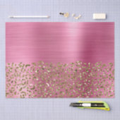 Glam Girly Pink Gold Luipaard Tissuepapier (Craft)