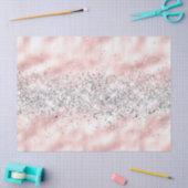 Glam Girly Pink Silver Glitter Sparkle Confetti Tissuepapier (Craft)