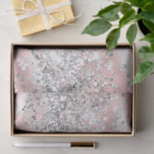 Glam Girly Pink Silver Glitter Sparkle Confetti Tissuepapier (Geschenk)