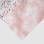 Glam Girly Pink Silver Glitter Sparkle Confetti Tissuepapier (Detail)