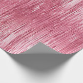 Glam Girly Pink Sparkle Stripes Cadeaupapier (Hoek)