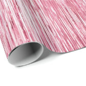 Glam Girly Pink Sparkle Stripes Cadeaupapier (Rol Hoek)