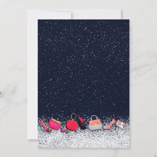 Glam Girly presenteert de paarse kerstboom Kaart (Achterkant)