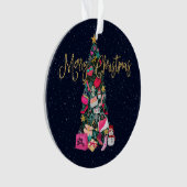 Glam Girly presenteert de paarse kerstboom Ornament (voorkant)