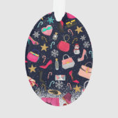 Glam Girly presenteert de paarse kerstboom Ornament (achterkant)