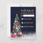 Glam Girly presenteert de paarse kerstboom RSVP Kaartje (Achterkant)