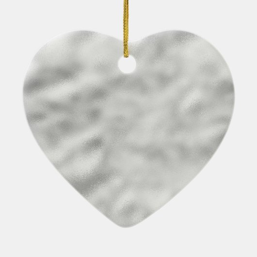 Glam Girly Silver Glitter Glitzy Sparkle Confetti Keramisch Ornament (Achterkant)