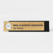 Glam Glam Gulmousserend en logo Bureau Naambordje (Voorkant)