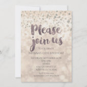 Glam Glamour Confetti Party Uitnodigingen voor Elk (Voorkant)