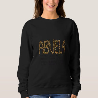 Glam Glamoureuze Abuela Meme Leopard Print Text Trui