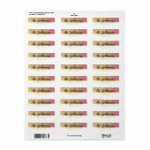 GLAM glamoureuze coole luxe roze gouden glitter Etiket (Full Sheet)