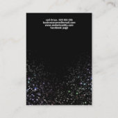 Glam Glitter Black Earring Card Visitekaartje (Achterkant)