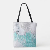 Glam Glitter Blue Sparkle Tote Bag (Achterkant)