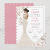 Glam Glitter Bride in Gown Vrijgezellenfeest Kaart (Voorkant / Achterkant)