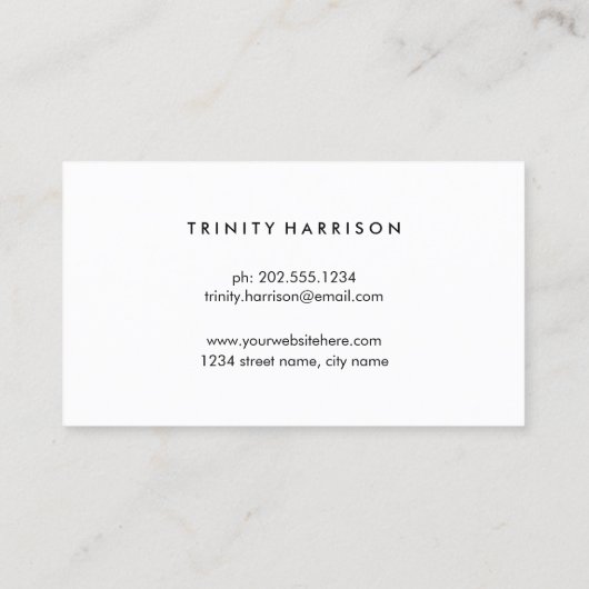 Glam Glitter | Chic Faux Gold Foil Visitekaartje (Achterkant)