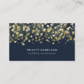 Glam Glitter | Chic Faux Gold Foil Visitekaartje (Voorkant)