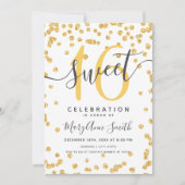 Glam Glitter Confetti 16e verjaardag Kaart (Voorkant)