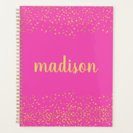 Glam Glitter Confetti | Gepersonaliseerd warmroze Planner
