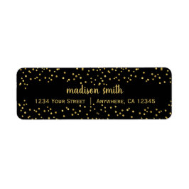 Glam Glitter Confetti | Zwart retouradres Etiket