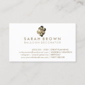 Glam Glitter Event Party Decor ballon Visitekaartje (Achterkant)