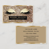 Glam Glitter Eyelash Extensions Makeup Artiest Visitekaartje (Voorkant / Achterkant)
