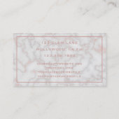 Glam Glitter Eyelash Extensions Roos Gold Marble Visitekaartje (Achterkant)