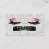 Glam Glitter Eyelash Extensions Roos Gold Marble Visitekaartje (Voorkant)