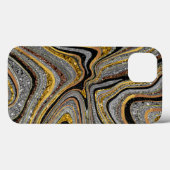 Glam Glitter girale marmer grijs goud Case-Mate iPhone Case (Achterkant (horizontaal))