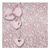 Glam Glitter Girly Pink Perfect Poster (Voorkant)
