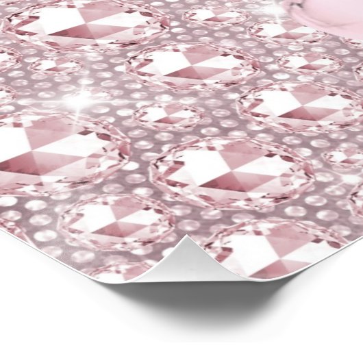 Glam Glitter Girly Pink Perfect Poster (Hoek)