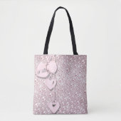 Glam Glitter Girly Pink Tote Bag (Voorkant)