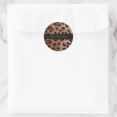 Glam Glitter Glans Glitterig Luipaardprint Ronde Sticker (Tas)