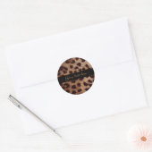 Glam Glitter Glans Glitterig Luipaardprint Ronde Sticker (Envelop)