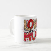 Glam Glitter Gold Red Luxe Liefde Valentijns Koffiemok (Voorkant links)