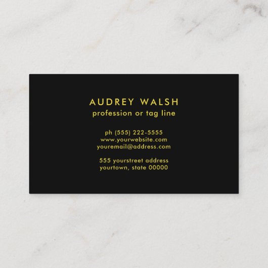 Glam Glitter Gold White leopard print Luxe Visitekaartje (Achterkant)