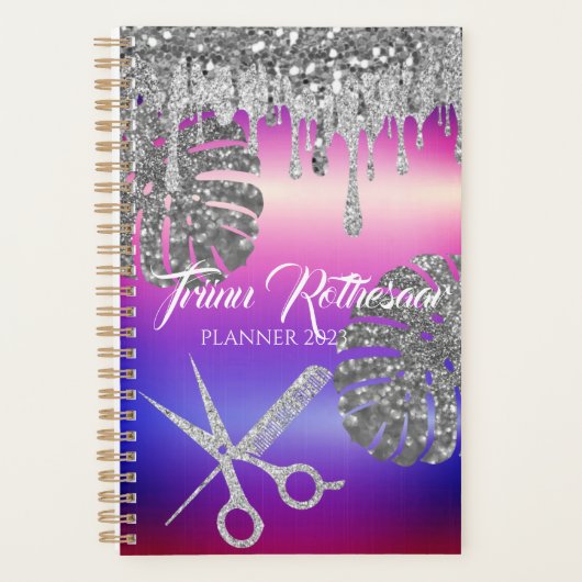 Glam Glitter Hair Salon Planner (Voorkant)