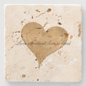 Glam Glitter Heart Stenen Onderzetter (Voorkant)