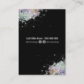 Glam Glitter Holographic Earring Holder Display Visitekaartje (Achterkant)