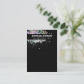Glam Glitter Holographic Earring Holder Display Visitekaartje (Staand voorkant)