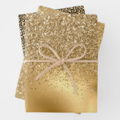 Glam Glitter Leopard Inpakpapier Vel (In situ)
