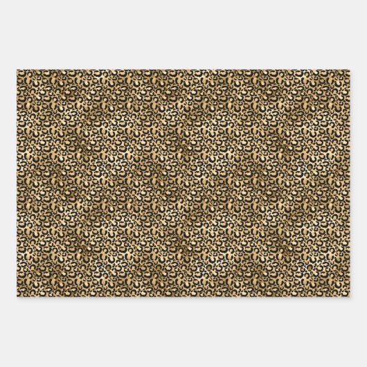 Glam Glitter Leopard Inpakpapier Vel (Voorkant 3)